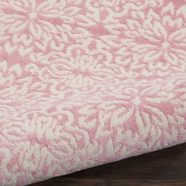 Nourison Jubilant Jub06 Ivory / Pink Rugs - Nourison - 99446478528