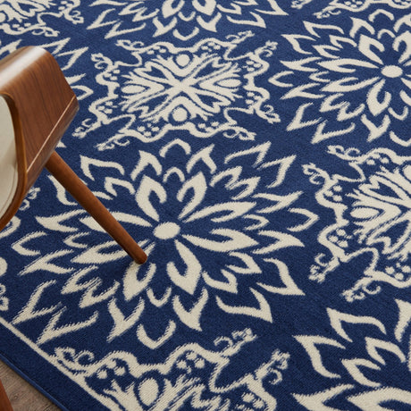 Nourison Jubilant Jub06 Navy/Ivory Rug - Nourison - 99446777348