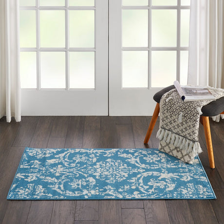 Nourison Jubilant Jub09 Blue Rugs - Nourison - 99446478658