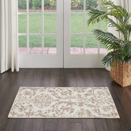 Nourison Jubilant Jub09 Ivory Beige Rug - Nourison - 99446935373