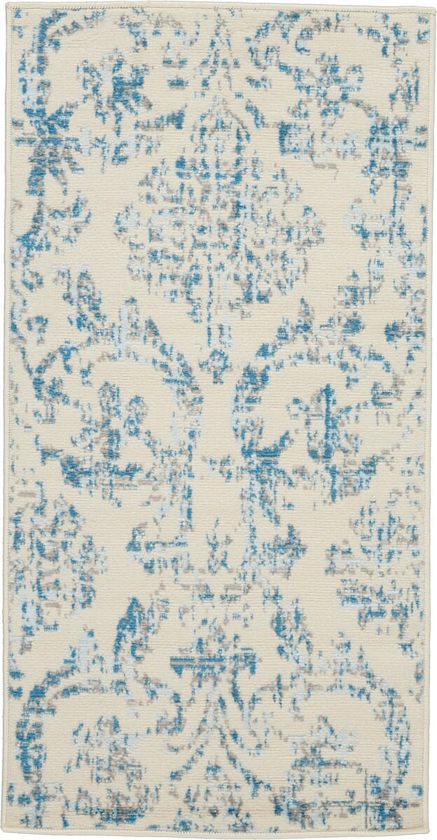 Nourison Jubilant Jub09 Ivory / Blue Rugs - Nourison - 99446478740