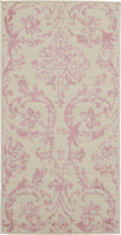 Nourison Jubilant Jub09 Ivory / Pink Rugs - Nourison - 99446221360