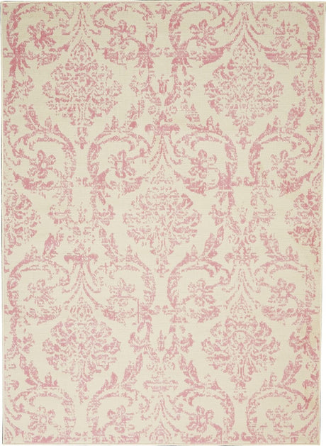 Nourison Jubilant Jub09 Ivory / Pink Rugs - Nourison - 99446478818