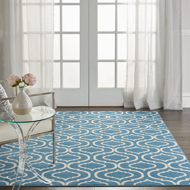 Nourison Jubilant Jub19 Blue Rugs - Nourison - 99446479631