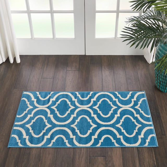 Nourison Jubilant Jub19 Blue Rugs - Nourison - 99446479631