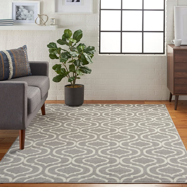 Nourison Jubilant Jub19 Grey Rugs - Nourison - 99446479716