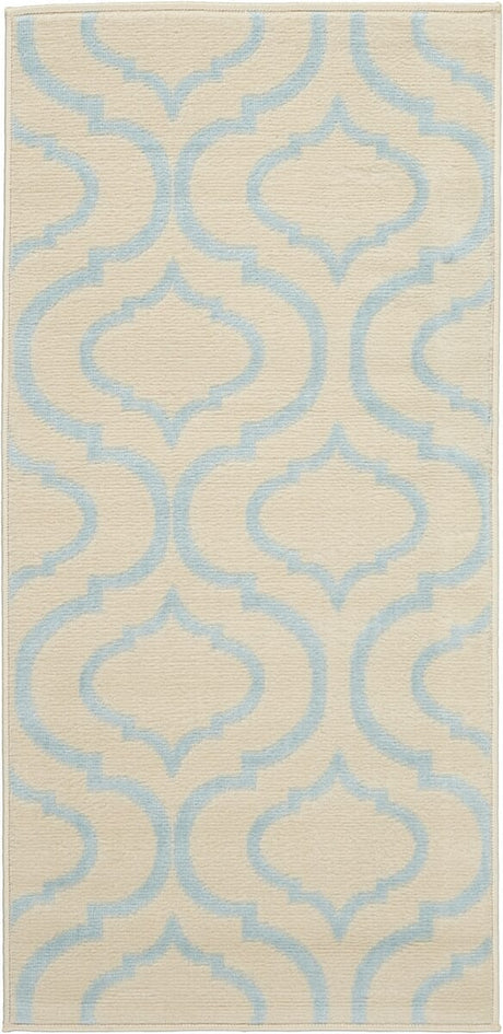 Nourison Jubilant Jub19 Ivory / Blue Rugs - Nourison - 99446479808