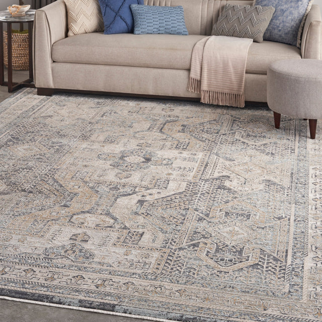 Nourison Lynx Lnx01 Ivory Charcoal Rug - Nourison - 99446082619