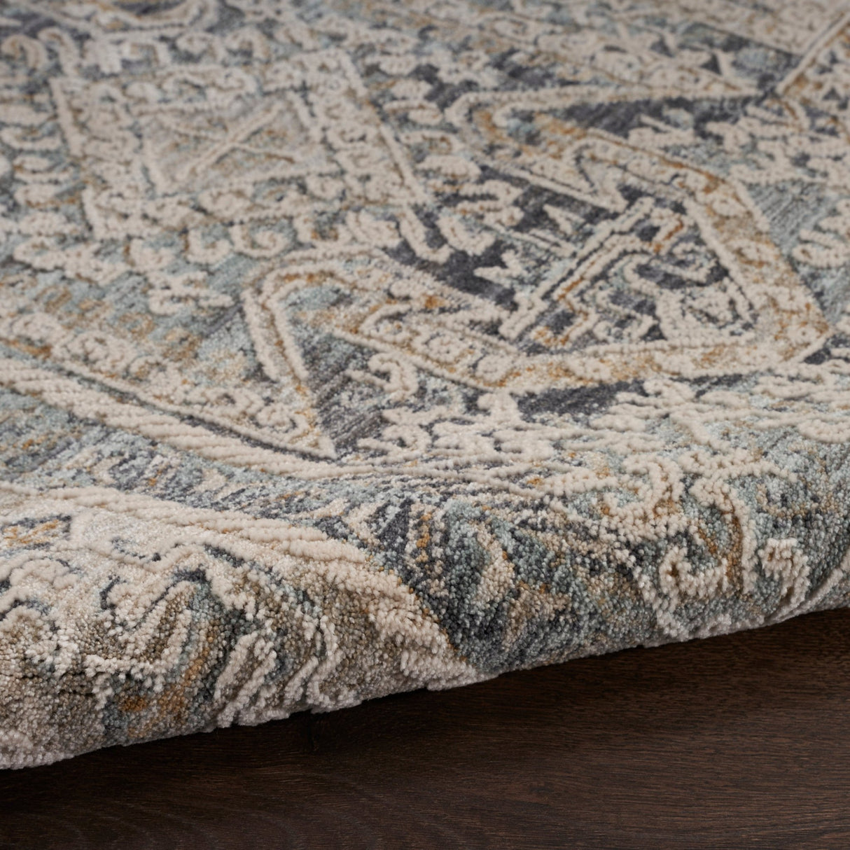 Nourison Lynx Lnx01 Ivory Charcoal Rug - Nourison - 99446083050