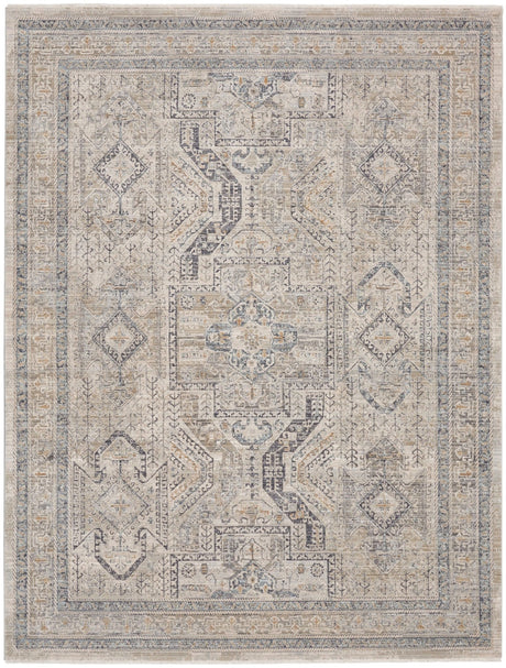 Nourison Lynx Lnx01 Ivory/Grey/Blue Rug - Nourison - 99446082169