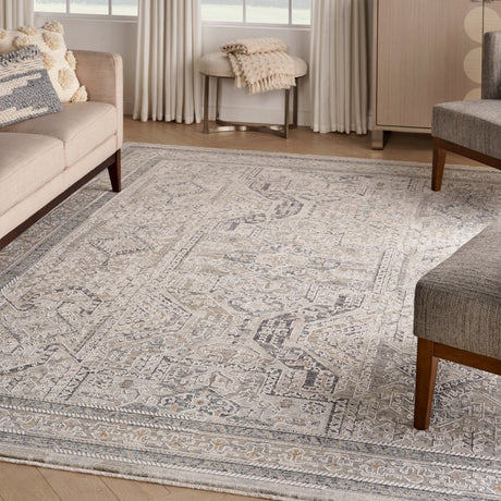 Nourison Lynx Lnx01 Ivory/Grey/Blue Rug - Nourison - 99446082169