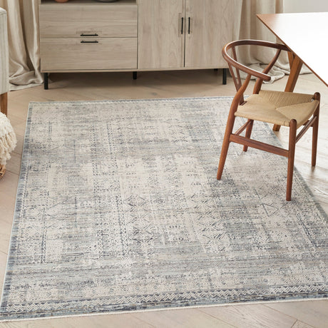 Nourison Lynx Lnx06 Ivory Blue Rug - Nourison - 99446087133