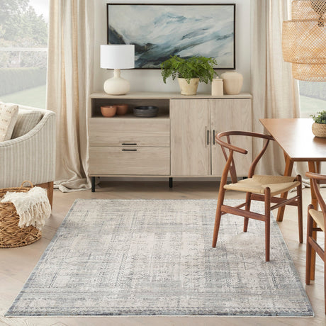 Nourison Lynx Lnx06 Ivory Blue Rug - Nourison - 99446087164