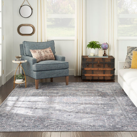 Nourison Machine Washable Nicole Curtis Series 1 Sr101 Grey Rug - Nourison - 99446871824