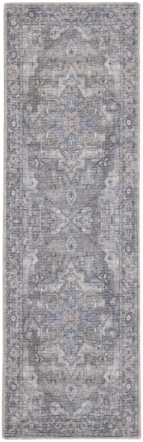 Nourison Machine Washable Nicole Curtis Series 1 Sr101 Grey Rug - Nourison - 99446871824