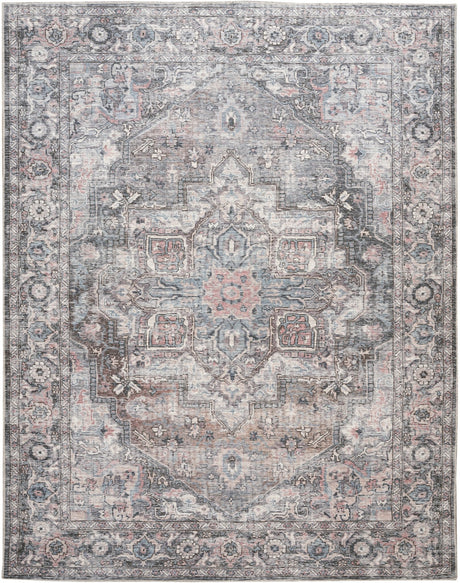 Nourison Machine Washable Nicole Curtis Series 1 Sr101 Grey Rug - Nourison - 99446887818