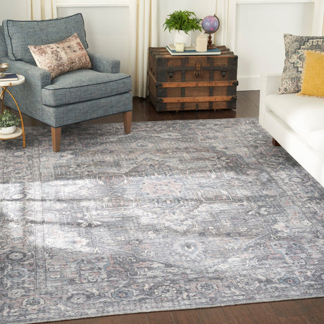 Nourison Machine Washable Nicole Curtis Series 1 Sr101 Grey Rug - Nourison - 99446887818