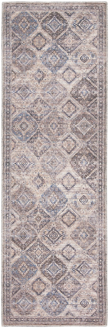 Nourison Machine Washable Nicole Curtis Series 1 Sr103 Ivory/Latte Rug - Nourison - 99446872074