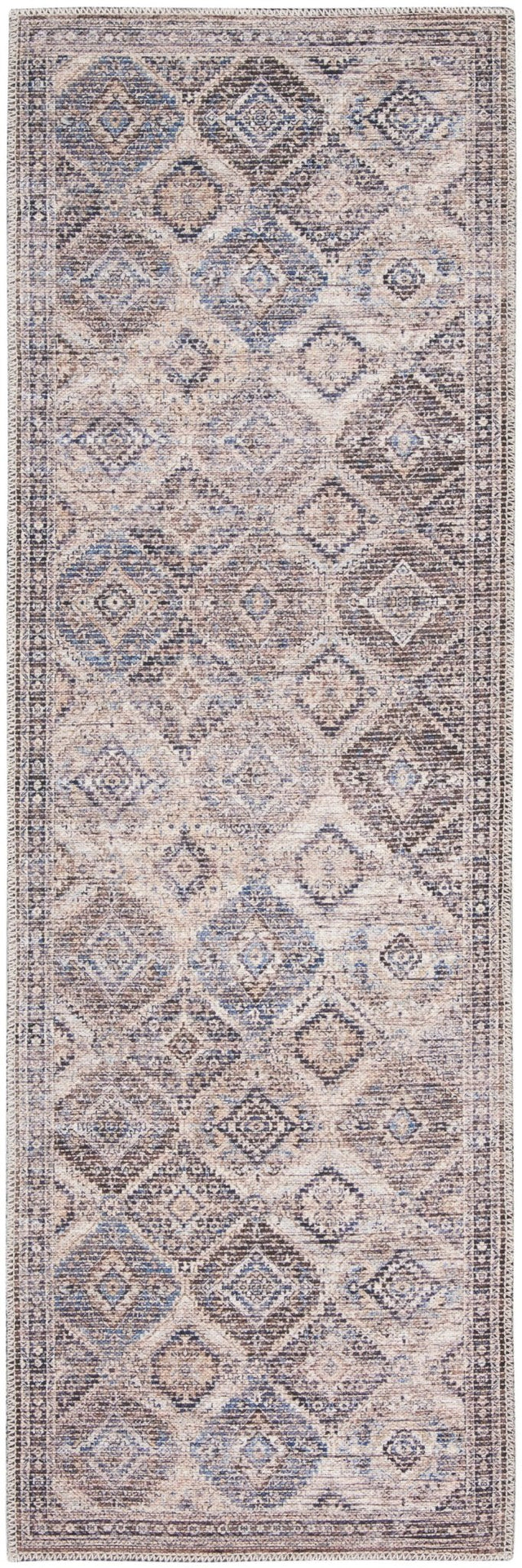 Nourison Machine Washable Nicole Curtis Series 1 Sr103 Ivory/Latte Rug - Nourison - 99446872074