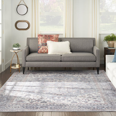 Nourison Machine Washable Nicole Curtis Series 1 Sr104 Grey Rug - Nourison - 99446872159