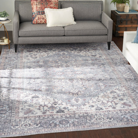 Nourison Machine Washable Nicole Curtis Series 1 Sr104 Grey Rug - Nourison - 99446887665