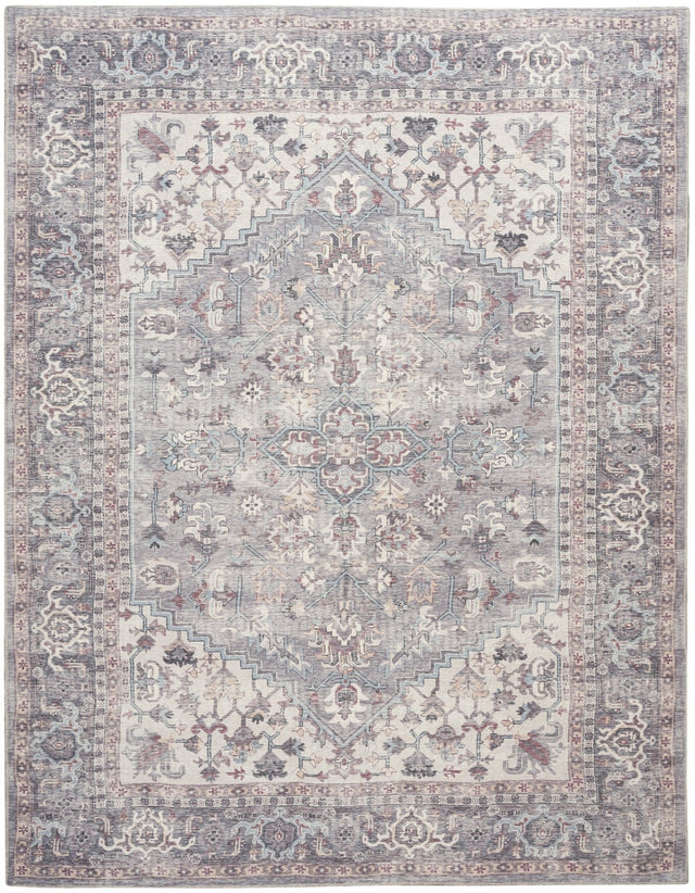 Nourison Machine Washable Nicole Curtis Series 1 Sr104 Grey Rug - Nourison - 99446887665