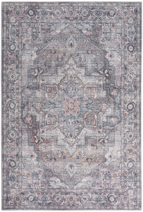 Nourison Machine Washable Series 1 X Nicole Curtis Sr101 Grey Rug - Nourison - 99446164582