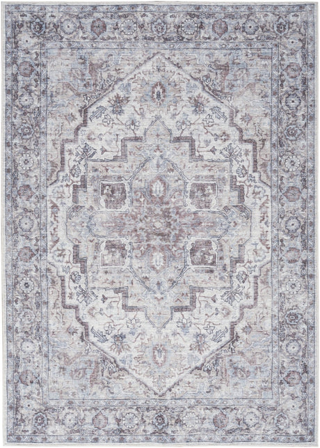 Nourison Machine Washable Series 1 X Nicole Curtis Sr101 Ivory Beige Rug - Nourison - 99446927422