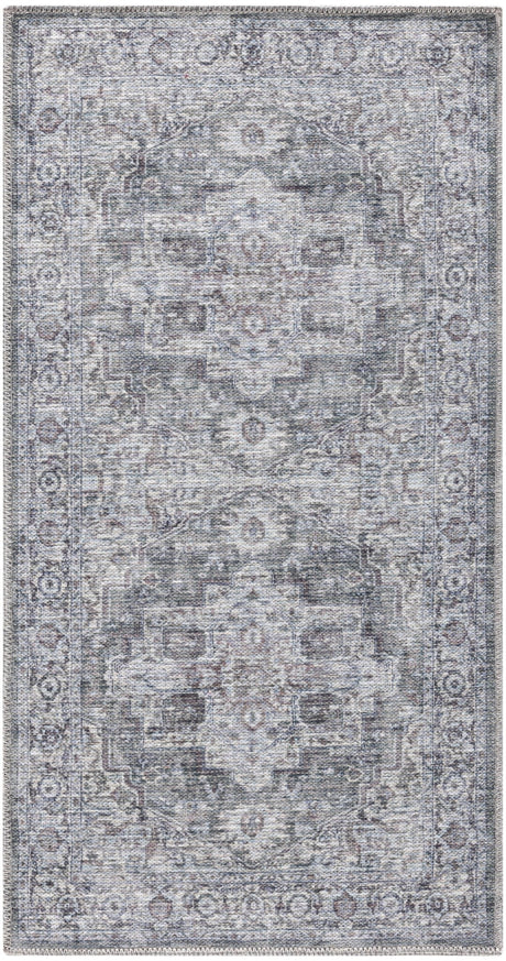 Nourison Machine Washable Series 1 X Nicole Curtis Sr101 Ivory Grey Rug - Nourison - 99446927590