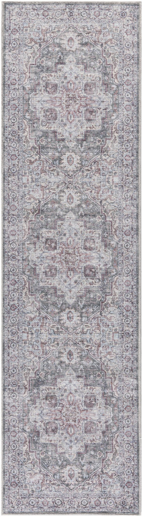 Nourison Machine Washable Series 1 X Nicole Curtis Sr101 Ivory Grey Rug - Nourison - 99446927606