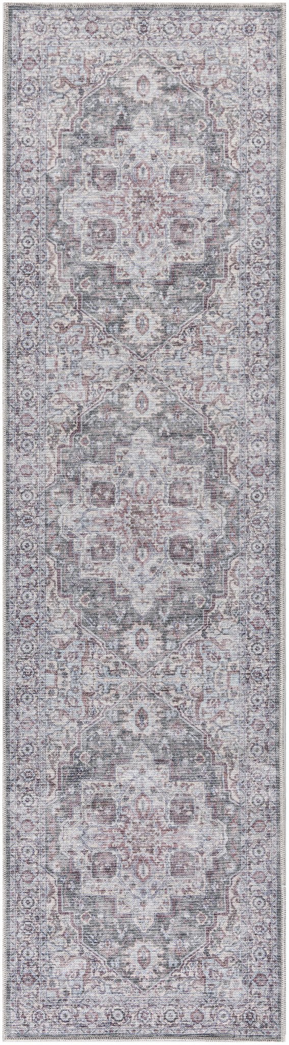 Nourison Machine Washable Series 1 X Nicole Curtis Sr101 Ivory Grey Rug - Nourison - 99446927606