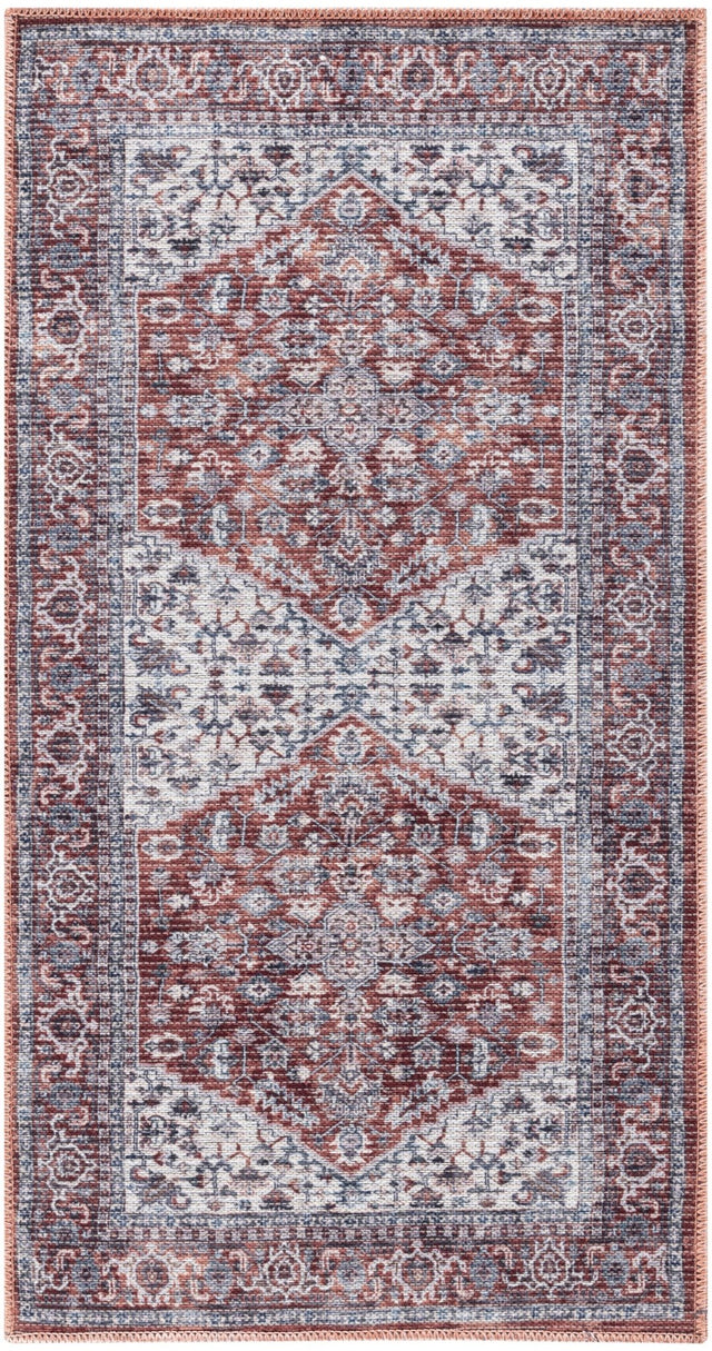 Nourison Machine Washable Series 1 X Nicole Curtis Sr104 Brick Ivory Rug - Nourison - 99446928634