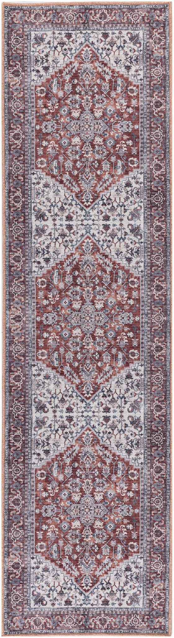 Nourison Machine Washable Series 1 X Nicole Curtis Sr104 Brick Ivory Rug - Nourison - 99446928757