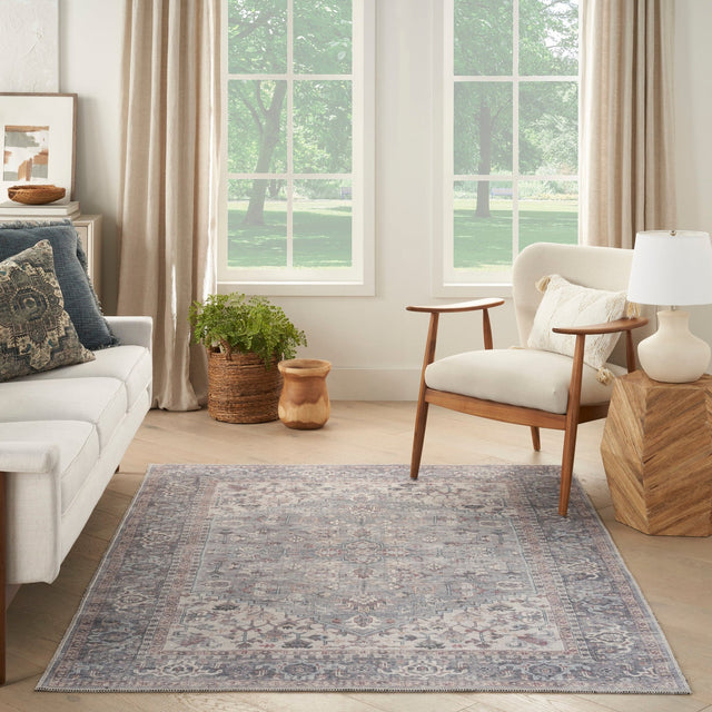 Nourison Machine Washable Series 1 X Nicole Curtis Sr104 Grey Rug - Nourison - 99446128195