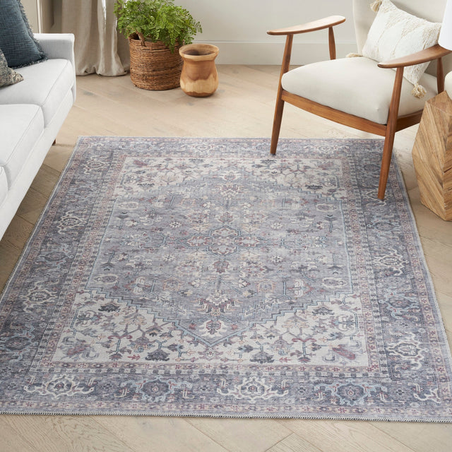 Nourison Machine Washable Series 1 X Nicole Curtis Sr104 Grey Rug - Nourison - 99446164674