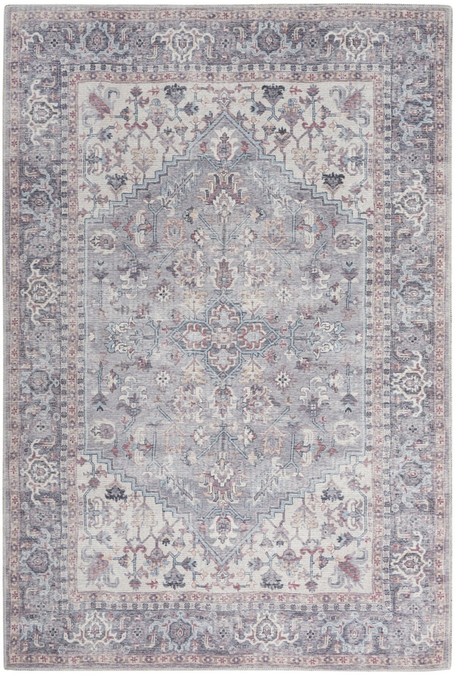 Nourison Machine Washable Series 1 X Nicole Curtis Sr104 Grey Rug - Nourison - 99446164674