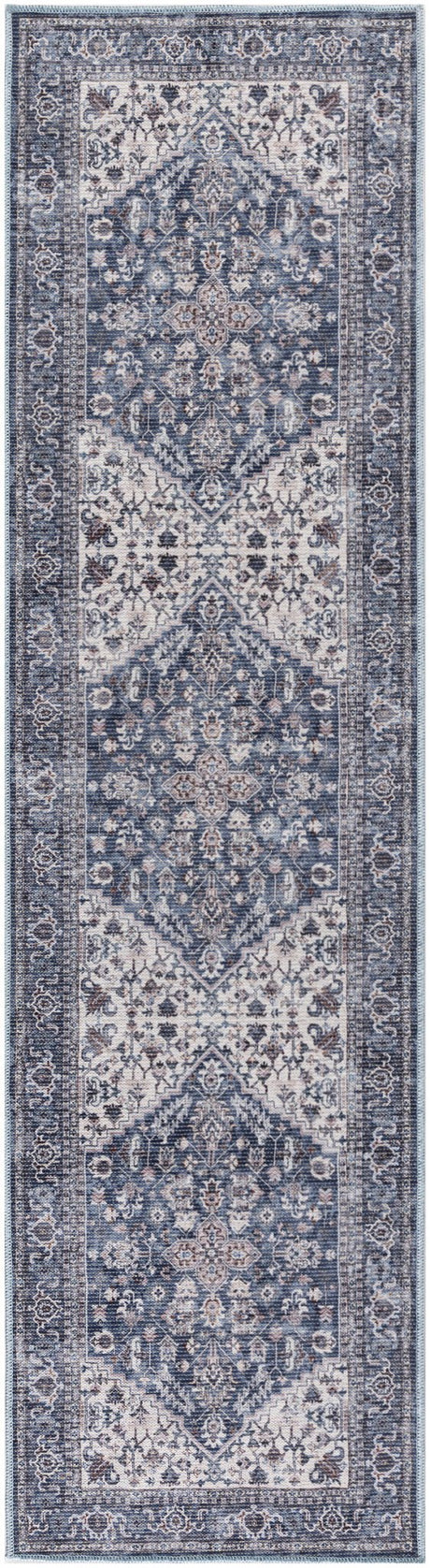 Nourison Machine Washable Series 1 X Nicole Curtis Sr104 Navy Ivory Rug - Nourison - 99446927699