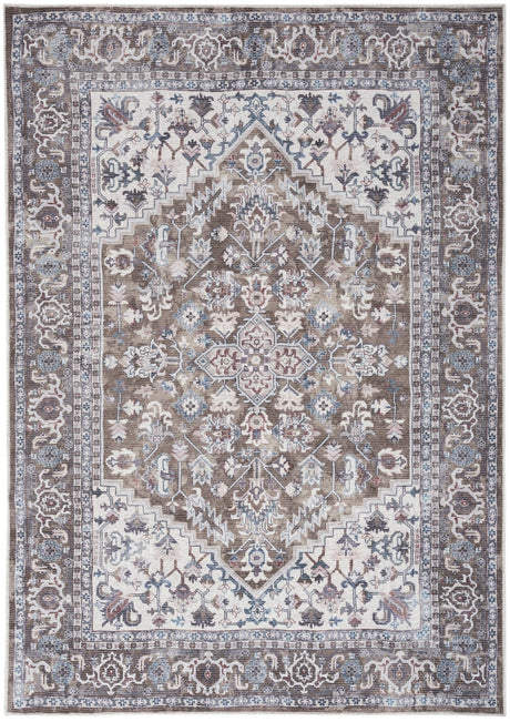 Nourison Machine Washable Series 1 X Nicole Curtis Sr104 Olive Ivory Rug - Nourison - 99446927781