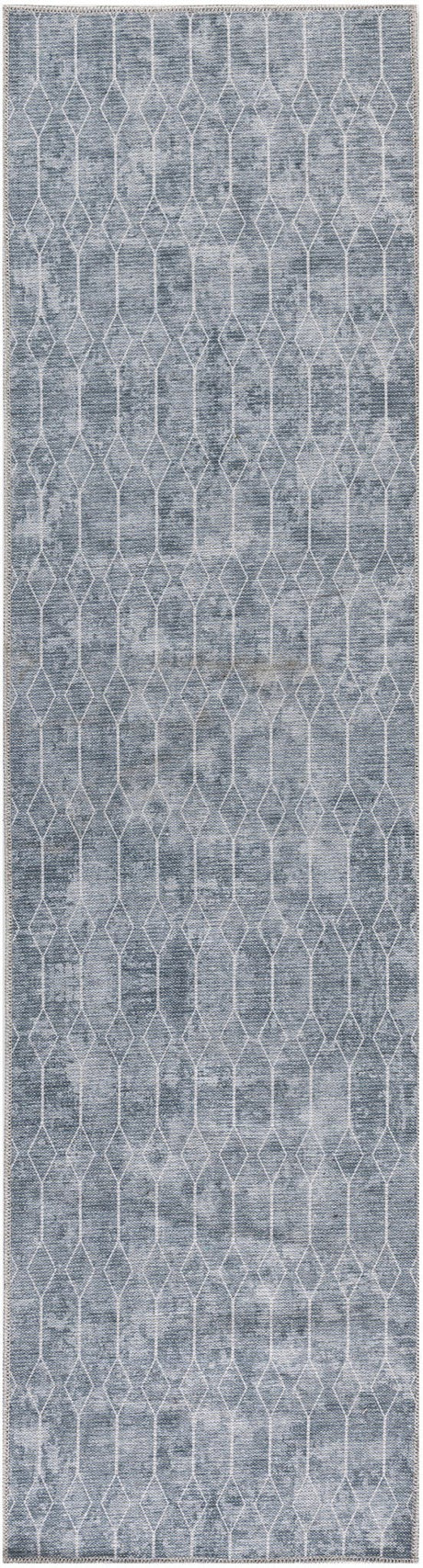 Nourison Machine Washable Series 1 X Nicole Curtis Sr107 Blue Grey Rug - Nourison - 99446928313