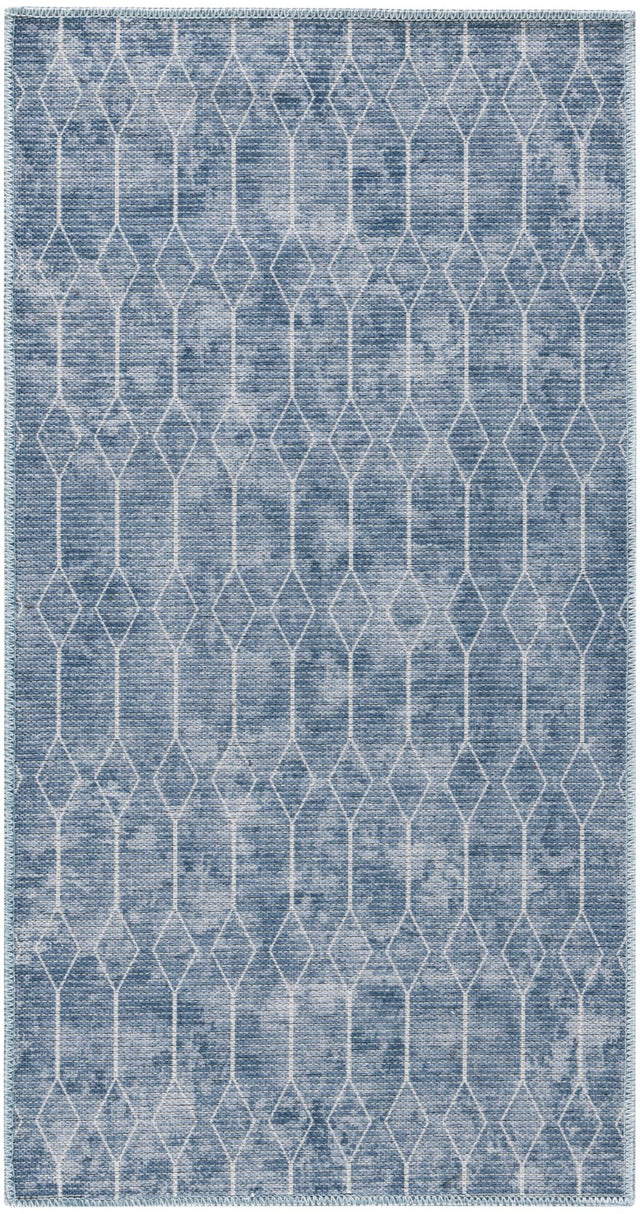 Nourison Machine Washable Series 1 X Nicole Curtis Sr107 Blue Rug - Nourison - 99446928214