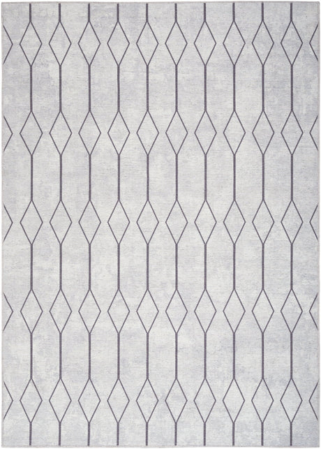 Nourison Machine Washable Series 1 X Nicole Curtis Sr107 Ivory/Grey Rug - Nourison - 99446163752