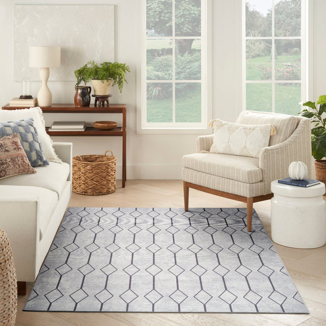 Nourison Machine Washable Series 1 X Nicole Curtis Sr107 Ivory/Grey Rug - Nourison - 99446163769