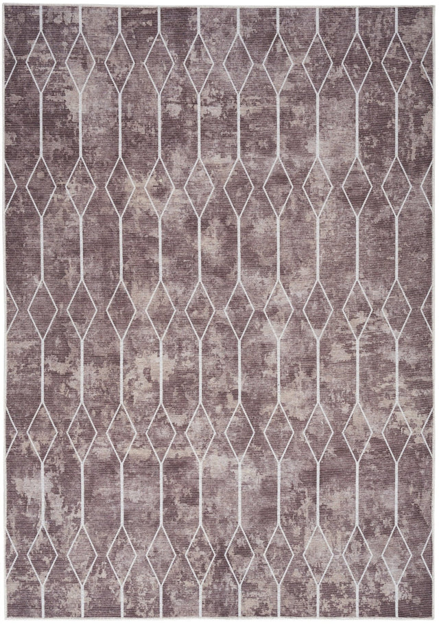 Nourison Machine Washable Series 1 X Nicole Curtis Sr107 Mocha Rug - Nourison - 99446928009