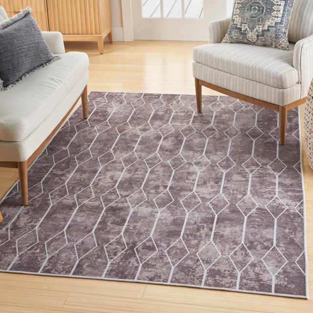 Nourison Machine Washable Series 1 X Nicole Curtis Sr107 Mocha Rug - Nourison - 99446928009