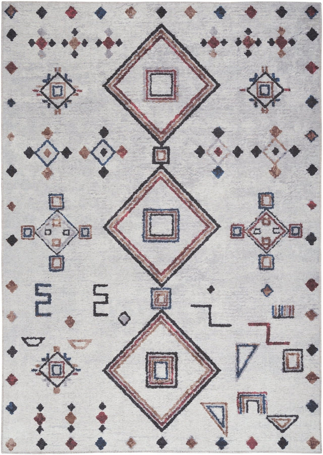 Nourison Machine Washable Series 1 X Nicole Curtis Sr108 Ivory/Multi Rug - Nourison - 99446164278