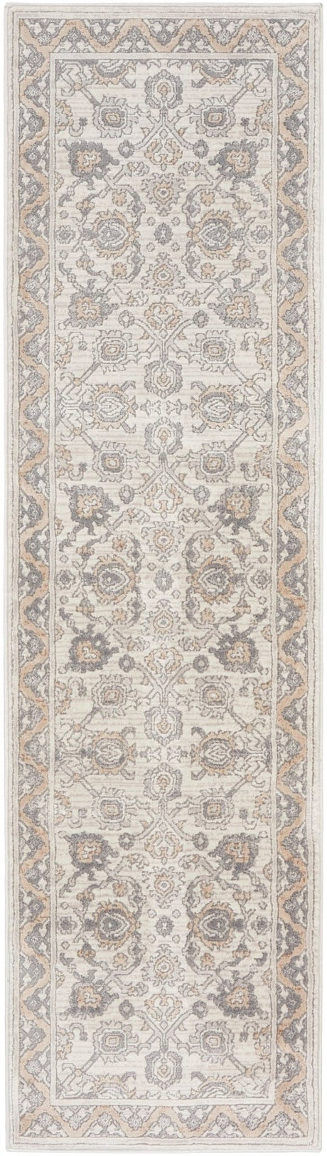 Nourison Machine Washable Series 4 X Nicole Curtis Sr401 Cream Grey Rug - Nourison - 99446164766