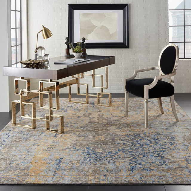 Nourison Majestic Mst01 Beige / Blue Rugs - Nourison - 99446712899