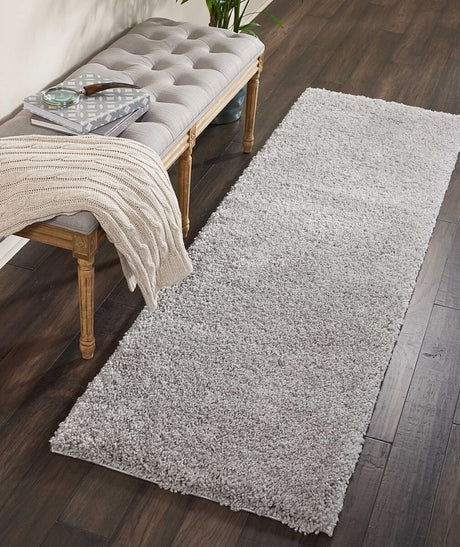 Nourison Malibu Shag Msg01 Silver Grey Rugs - Nourison - 99446397409