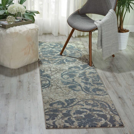 Nourison Maxell Mae10 Ivory / Blue Rugs - Nourison - 34372