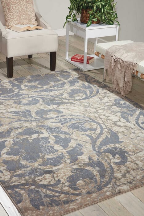 Nourison Maxell Mae10 Ivory / Blue Rugs - Nourison - 34373